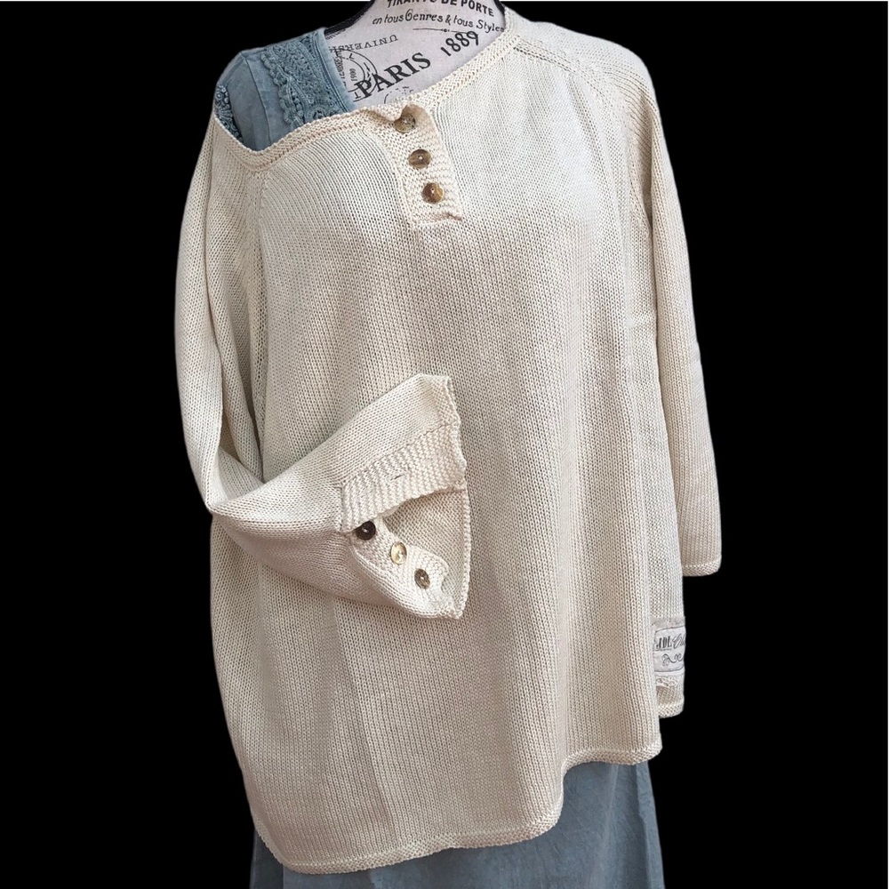 100% cotton soft oversized European knit sweater